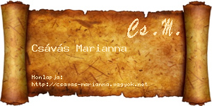 Csávás Marianna névjegykártya
