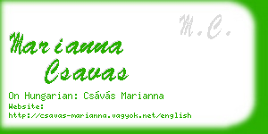 marianna csavas business card